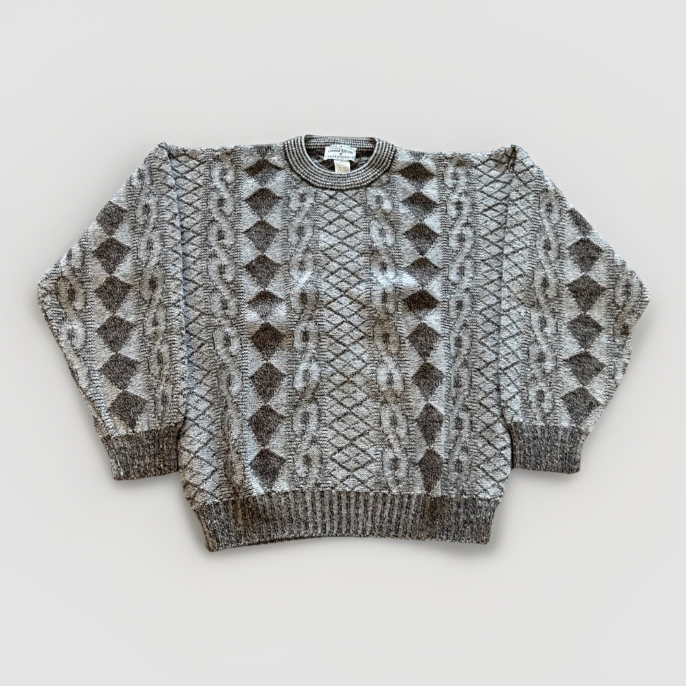 Vintage‎ Expressions Sweater Mens M Italy Wool Blend Crewneck Pullover 90s